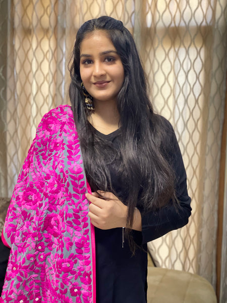 Phulkari Handwork Stole