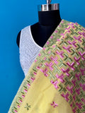 Phulkari Yellow Saree