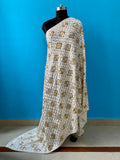 White Phulkari Dupatta