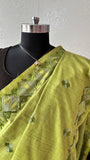Green Phulkari Saree