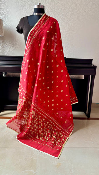 Hand Embroidered Phulkari Dupatta