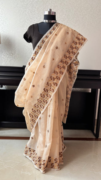 Maati Phulkari Saree