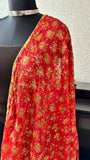 Red Phulkari Dupatta