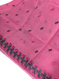 Just Phulkari Hand Embroidered Pink Saree