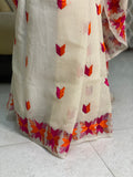 Hand Embroidered Phulkari Saree
