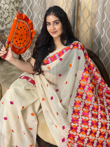 Vasant Mohini Phulkari Saree