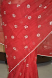 Justphulkari.com Red Saree