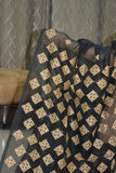Just Phulkari Black Saree