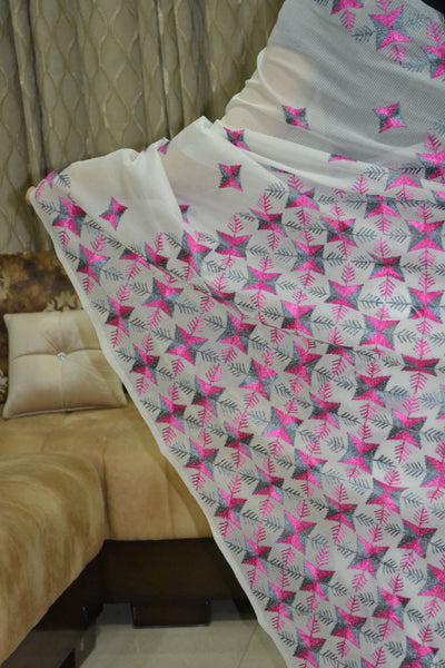 Just Phulkari Hand Embroidery Saree