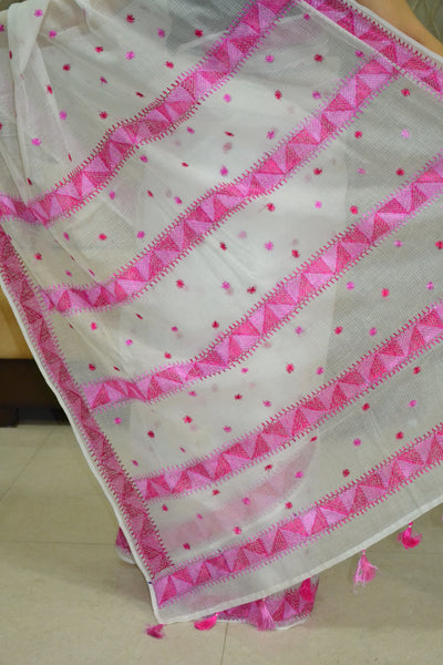 Hand Embroidered Phulkari Saree