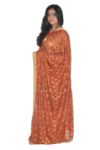 Kanchan Phulkari Saree