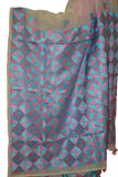 Just Phulkari White Saree