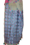 Just Phulkari White Saree