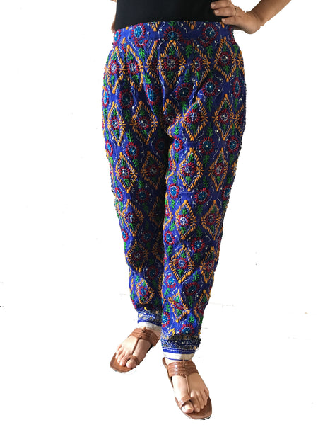 Just Phulkari Hand Embroidered Phulkari Pants