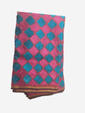 JustPhulkari Pink Saree