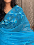 Phylkari Blue Saree