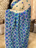 Hand Embroidery Phulkari Saree