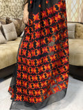 JustPhulkari Black Saree