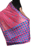 JustPhulkari Pink Saree